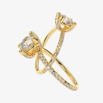 Diamond and White Topaz Ring Sets