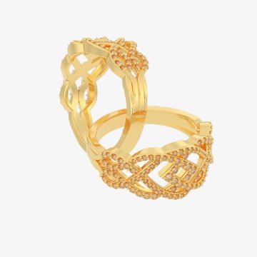 24k Gold Rose Ring